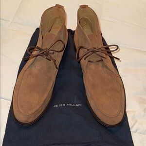 Peter Millar Men's Brown Suede Derby Boot 11.5